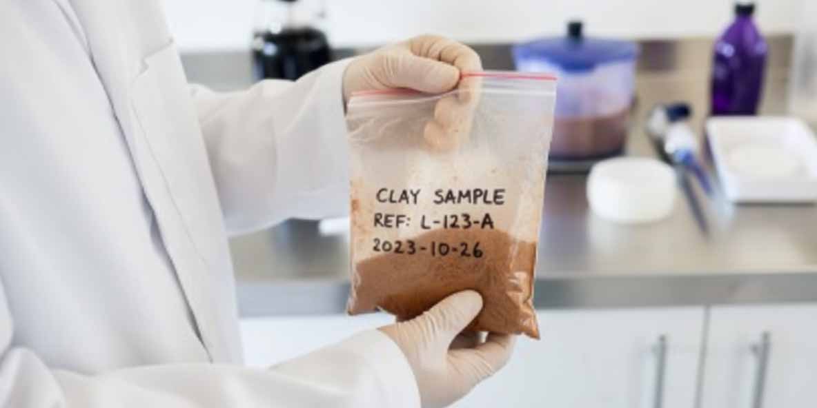 Chercheur et équipement scientifique pour recherche géotechnique sur sols argileux